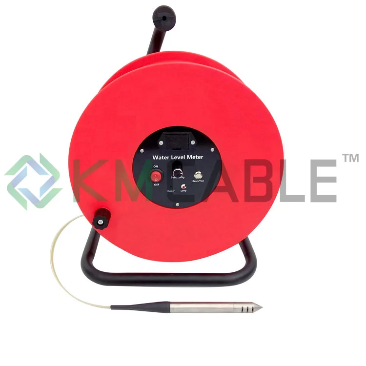KMCABLE RC9808 30 м-300 м Диапазон 14 мм Prode длинная глубина измерения Well Dipper стальная лента с сигнализацией батареи Измеритель Уровня Воды