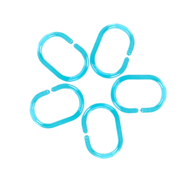 Abs Plastic blue Shower Ring Hook curtain rod holder shower rod brackets Ring