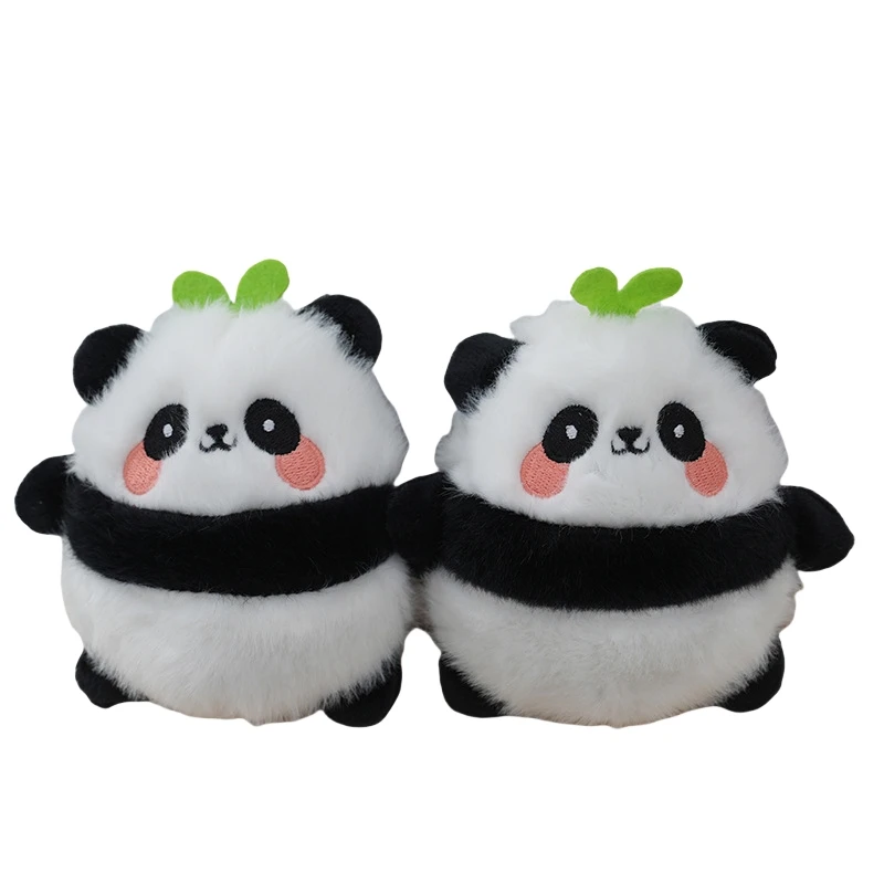 11CM Cute panda plush keychain Toys Cartoon Pendant Stuffed animal toys Doll panda Keychain Car Bag charms peluches al por mayor