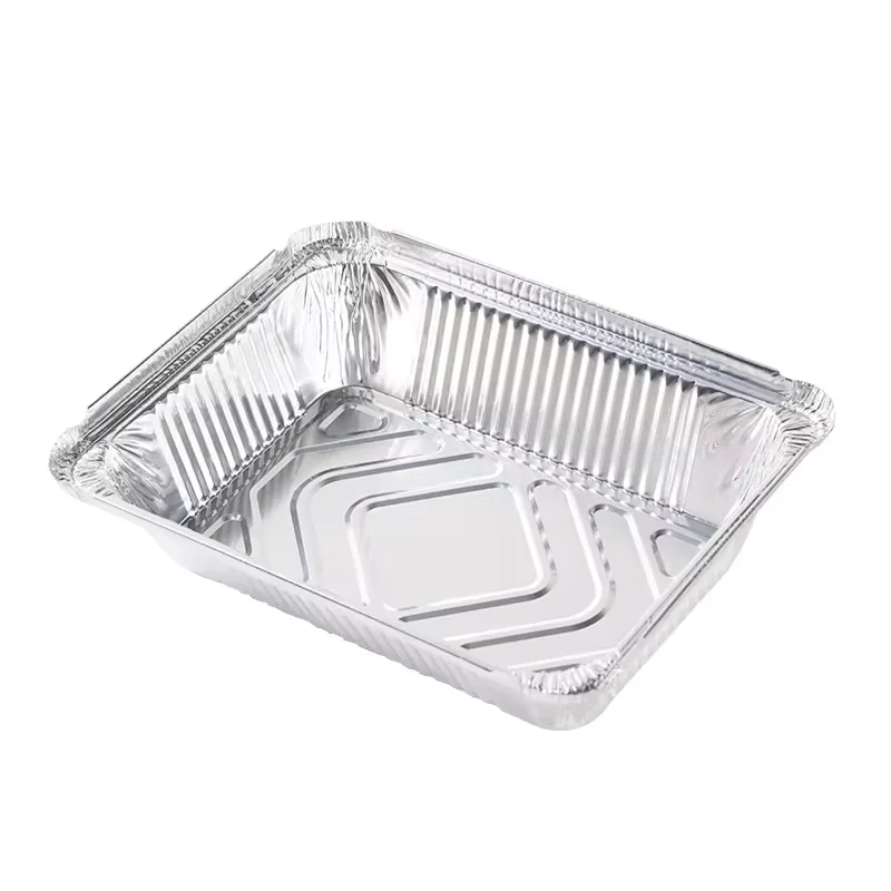 Aluminum foil packaging takeaway salad box lunch box portable aluminum foil bowl baked aluminum foil with lid lunch box