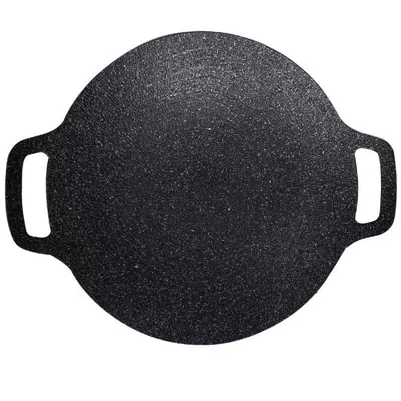 Online celebrity medical stone barbecue plate Outdoor camping portable barbecue plate Korean non-stick barbecue plate