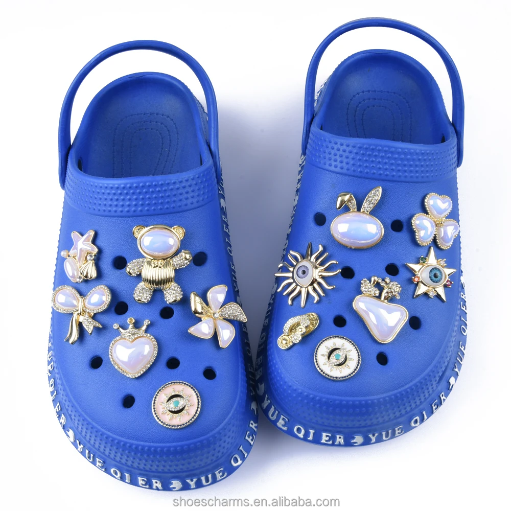 High Quality Metal Shoes Charms Big Logo Shoe Accessories Decorations For Christmas Designer Clog Sandal Pieces