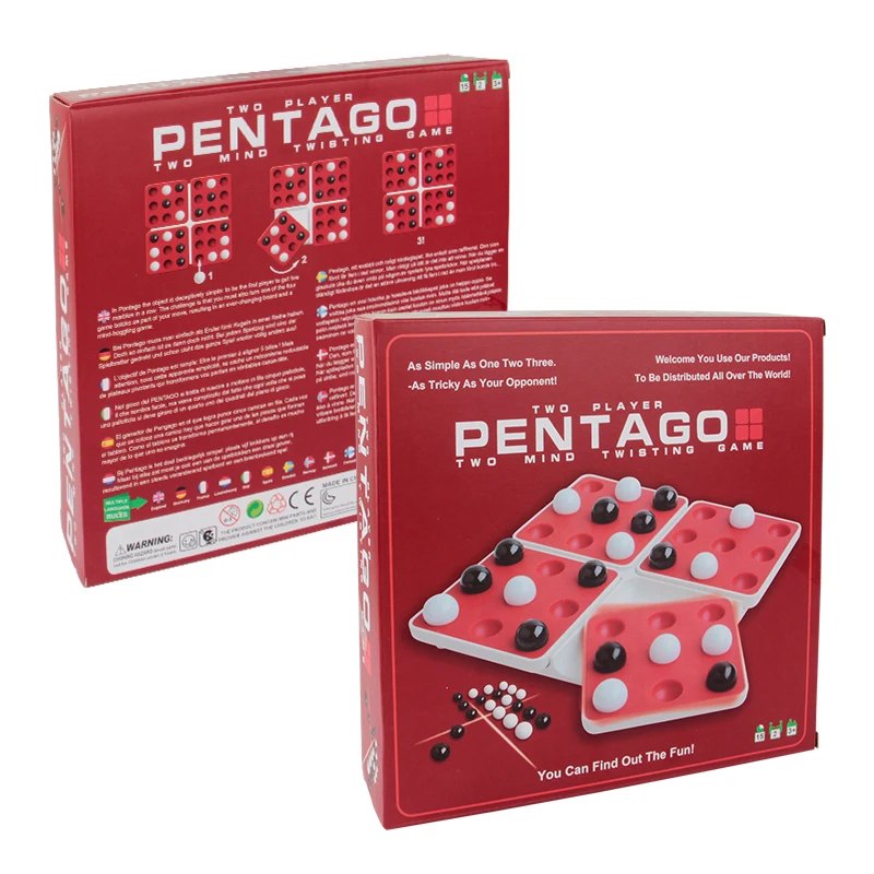 Wholesale Ineresting Chess Tow Player Toys Black and White  Pentago Game For Kids