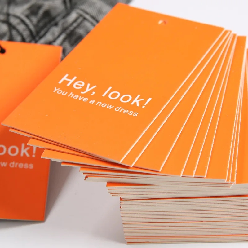 ECO Recycled Paper Tag Matt Lamination Gray Tag With Plastic Fastener