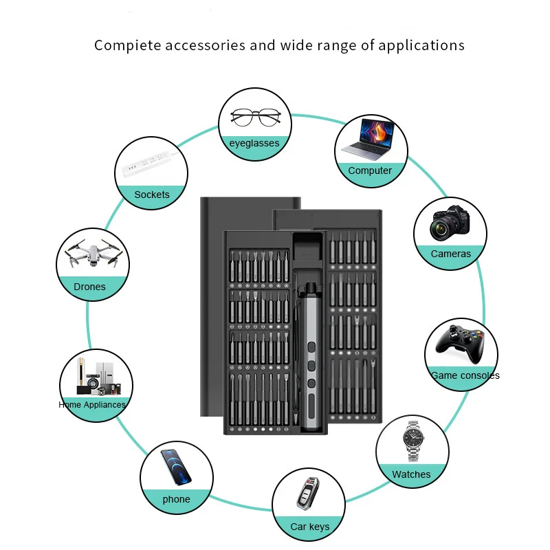 New 68-In-1 Portable Mini Precision Electric Screwdriver PC USB-C Home Use Set