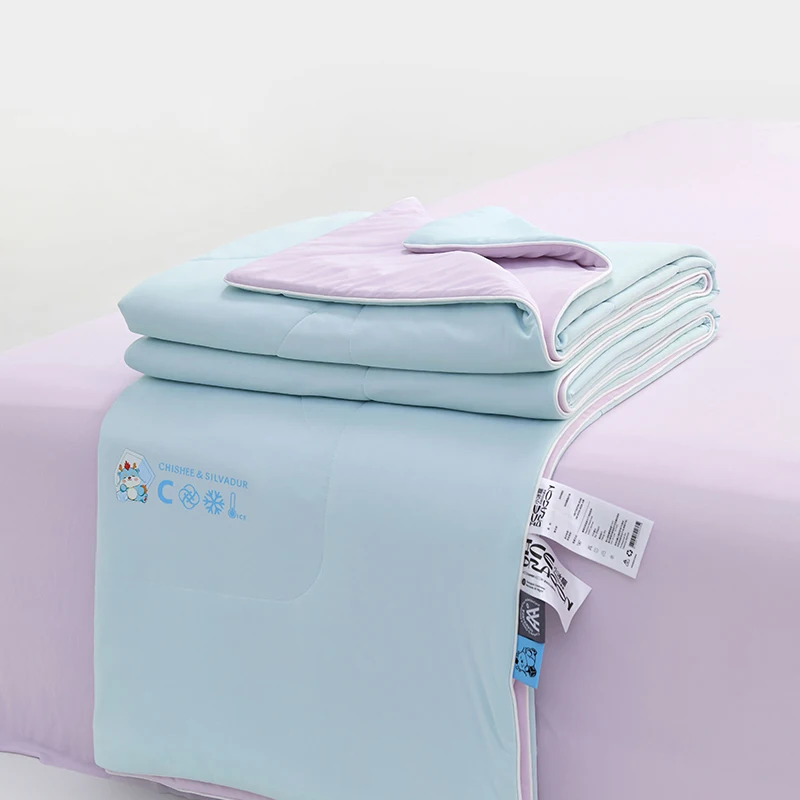 Sndon Class A Ice Cream Cool Feeling Silk Summer Quilt Summer Air Conditioning Quilt Solid Color Ice Silk Thin Quilt