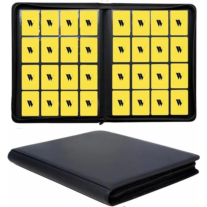 16 Pocket Card Binder Collector Album Pages Compatible with Po-ke-mon , Sports  and MTG Toploader Card Binder