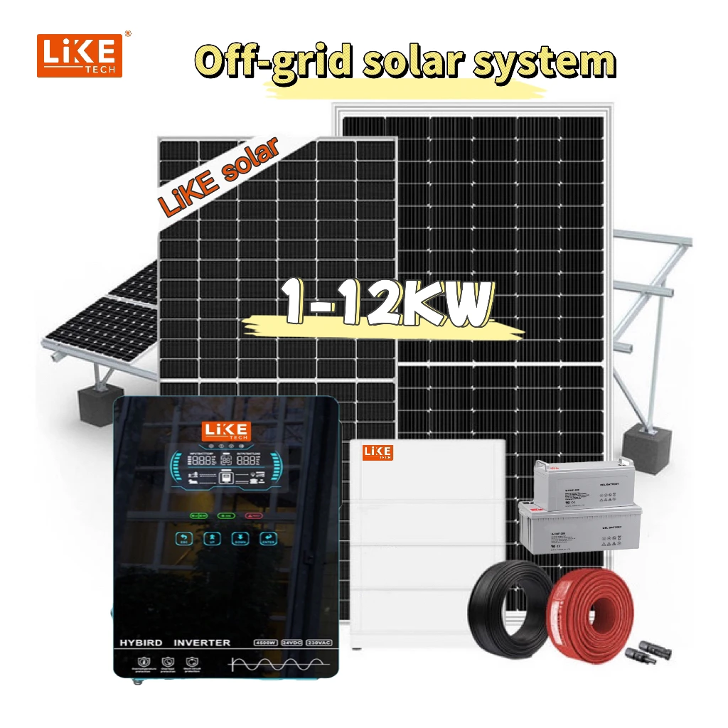 LikeTech 5 кВт 10 20 комплексная система для домашнего использования хранения энергии без сетевых панелей гибридная солнечная