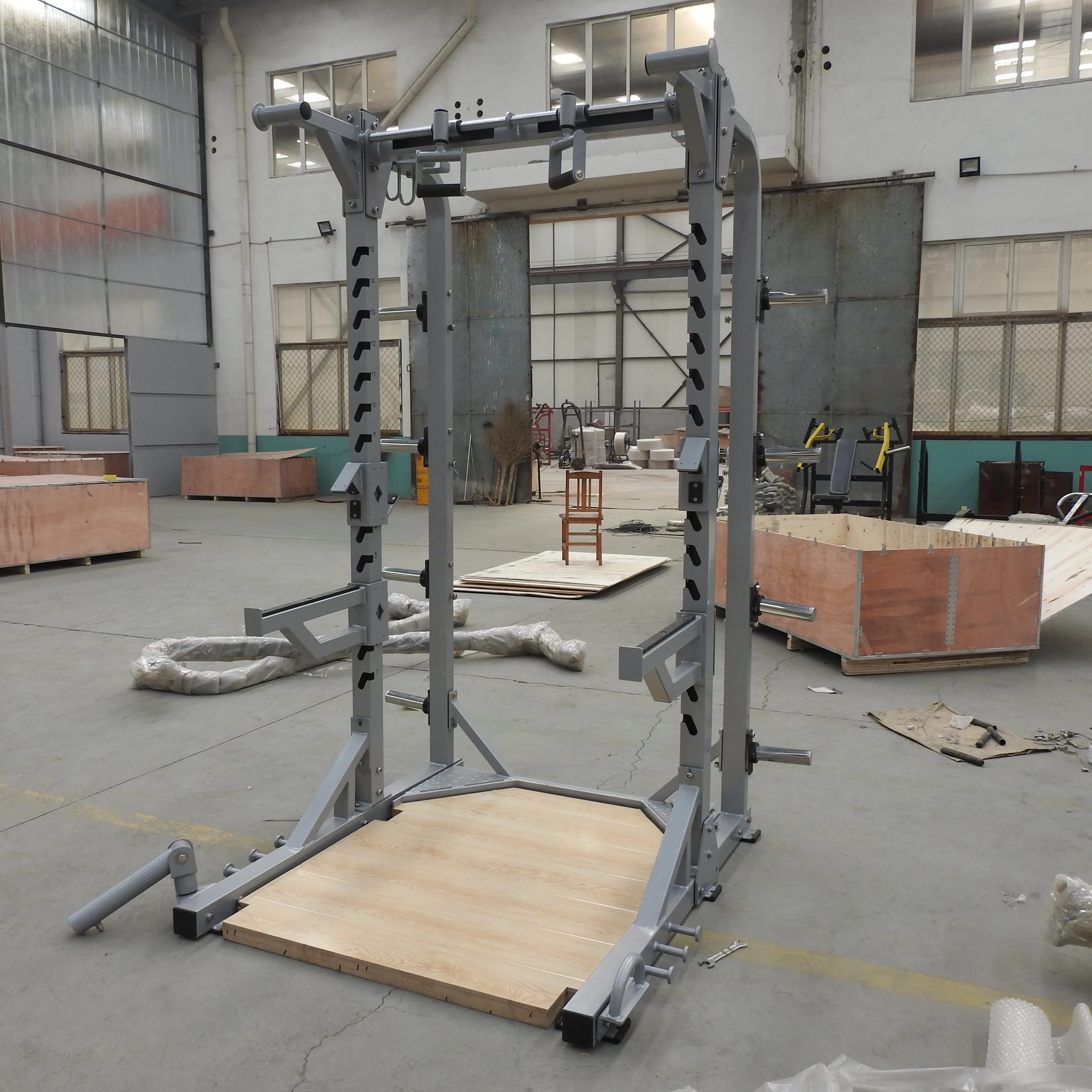 Fitness equipment commercial half power rack with platform for gym