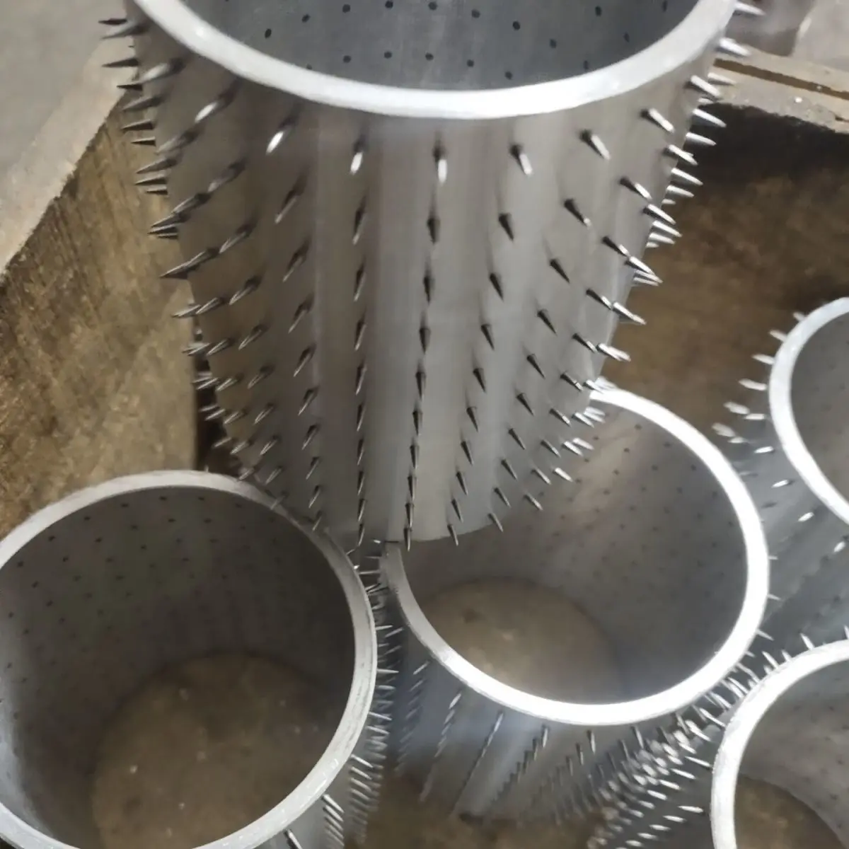 HF Needle Plastic roller pin brush Cold perforation pinned cylinder, needle roller, perforating roll  for heating preforator