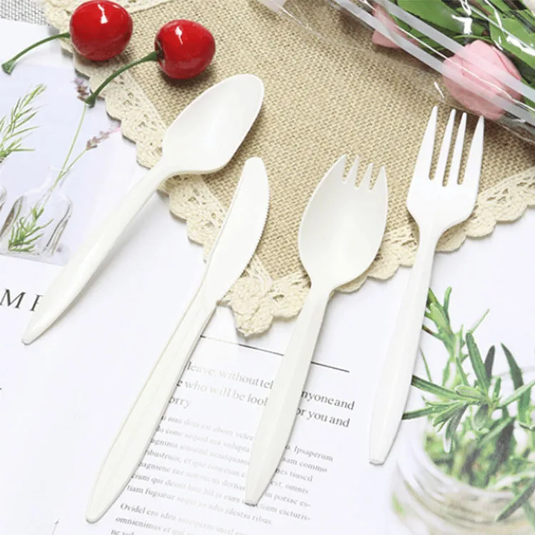 Bio Degradable White Disposable Plastic Fork