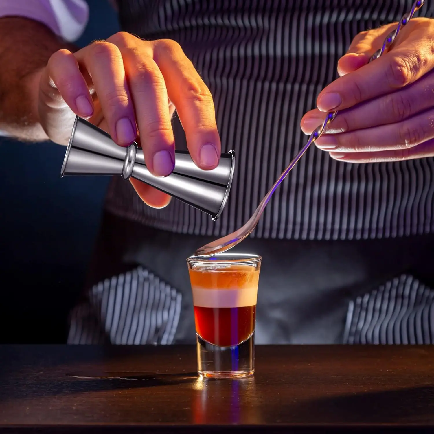 Jigger for Bartending Double Cocktail Japanese Jigger 60/30 ml Stainless Steel Shot Glass Measuring Cup for Home Bar Tools