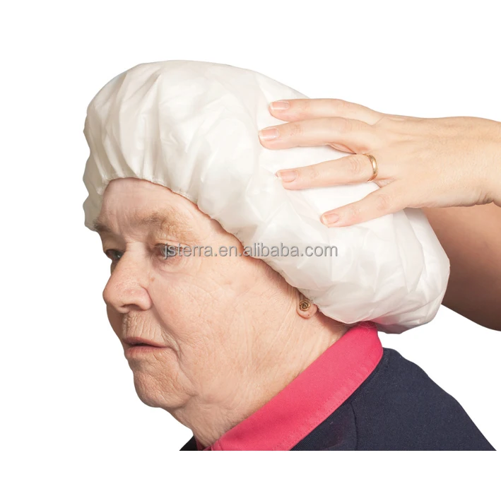 Customized Disposable Alcohol Free Latex Microwaveable Shower Cap No Water Rinse Free Adult Shampoo Cap