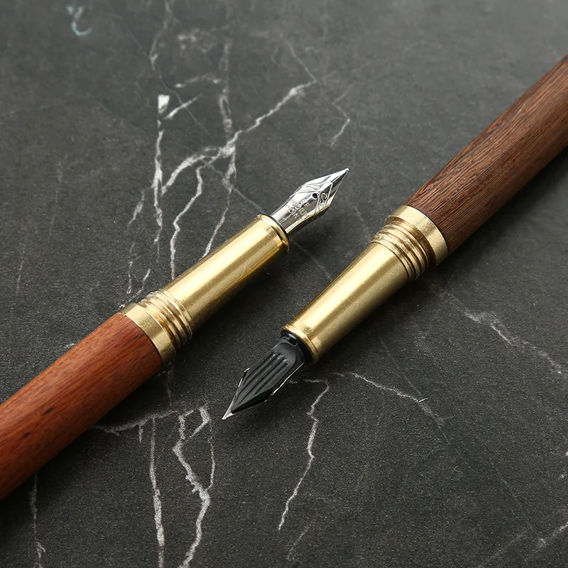 Ручка перьевая деревянная ручной работы, подарок для офиса