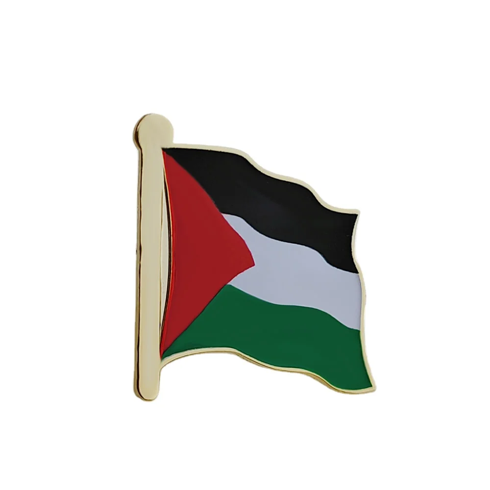 Palestine pins hot sale High quality with gold plated pin custom cheaper flag badge fast shipping