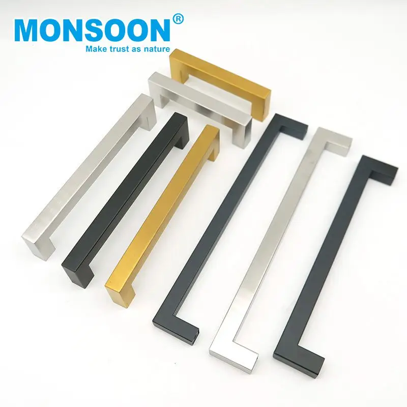 furniture fitting wardrobe drawer knobs bedroom Cupboard Door handles stainless steel t bar handle for Cabinet Kitchen Door