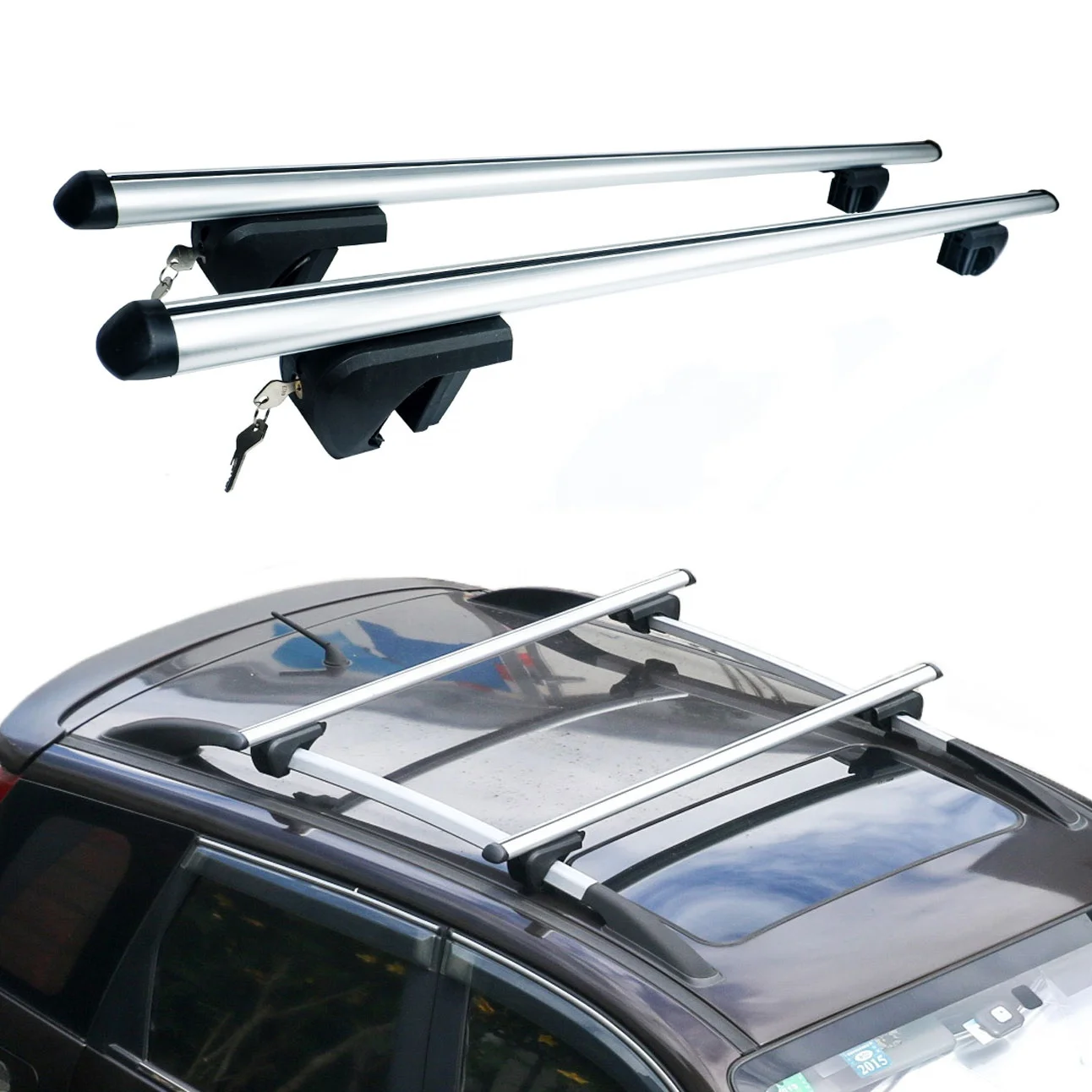 OEM Lightweight Aluminum 04-105 Universal Anti-Theft Lock CrossBars Roof Rack Crossbar