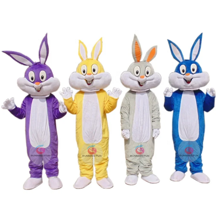 Lovely CE cartoon character Gray rabbit mascot costume for sale by EMS fast shipping