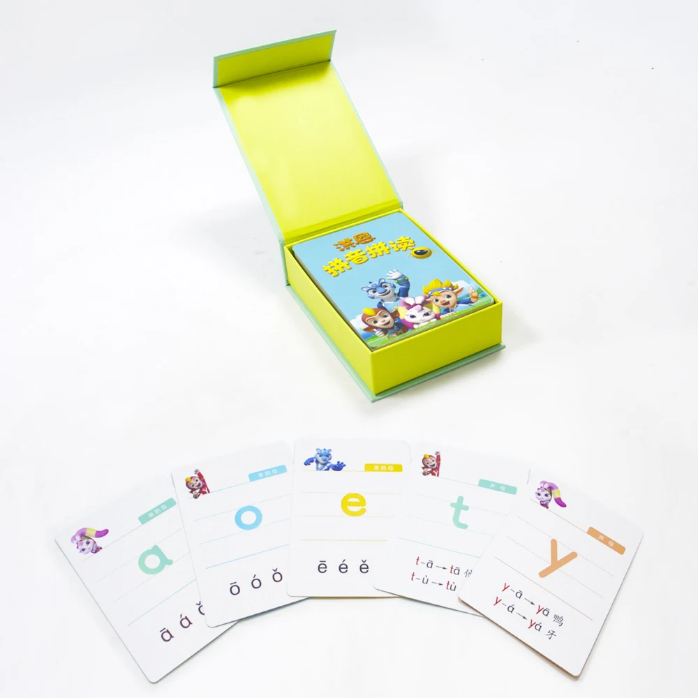 Customized Friendly Letters Spelling Kids Learning Cards Games Printing Educational Learning Chinese cards