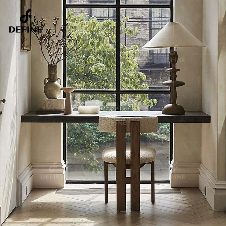 Оптовая продажа отель вилла современный дизайн индивидуальный цвет нордический ресторан ткань деревянный обеденный стул