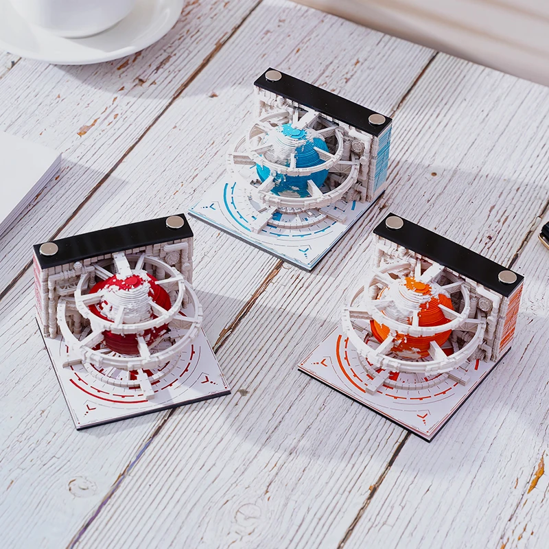 Customized 2023 Earth Saving 3D Paper Carving Calendar Notes Paper Tearing Creative Desk Calendar Table Decoration Gift