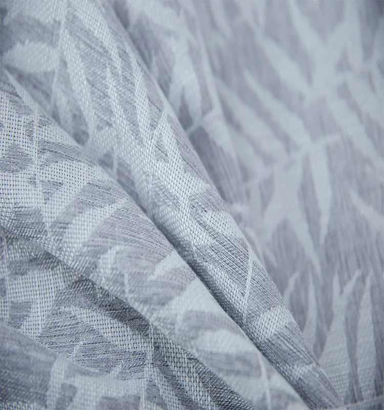 Embroidery Design Luxury Thick Cotton And Linen Living room French Window Pure Color Curtain