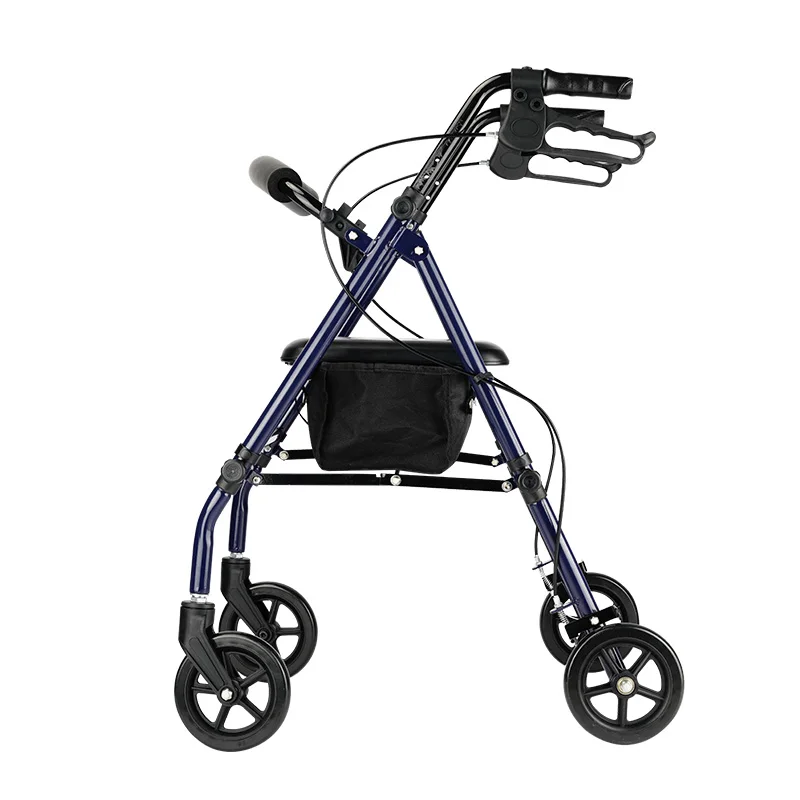 foldable lightweight walking aids walker rollator  with seat for elderly disabled people