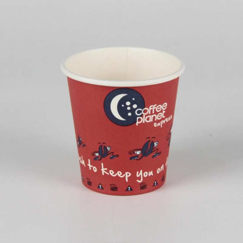 Factory Wholesale 8-16oz  compostable Customized Printing Coffee Paper Cup 100% plastic free paper cup