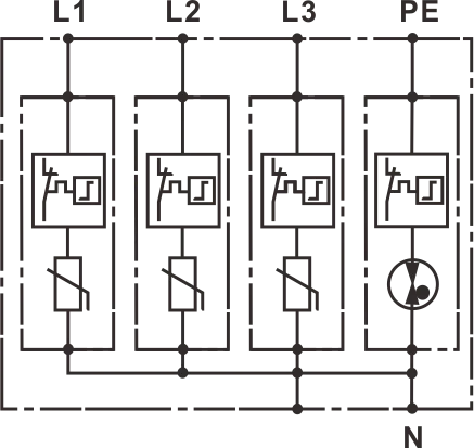 EKU5-T2-20 ETEK T2  Type C 1P Imax 20kA SURGE PROTECTIVE DEVICE ARRESTER  SPD