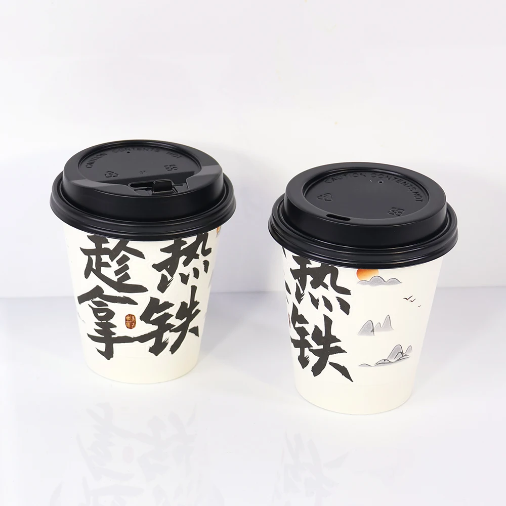 10oz Design Service Heat Insulation Disposable Foam Flocked Coffee Cup With Custom Logo