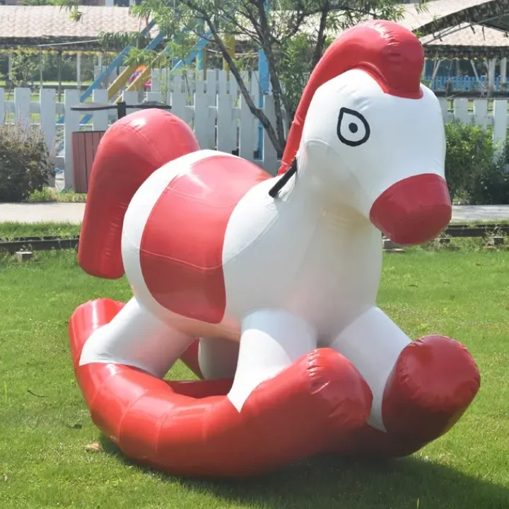 Hot selling commercial inflatable toy game kids favorite closed horse rocker toy wholesale small inflatable sport game