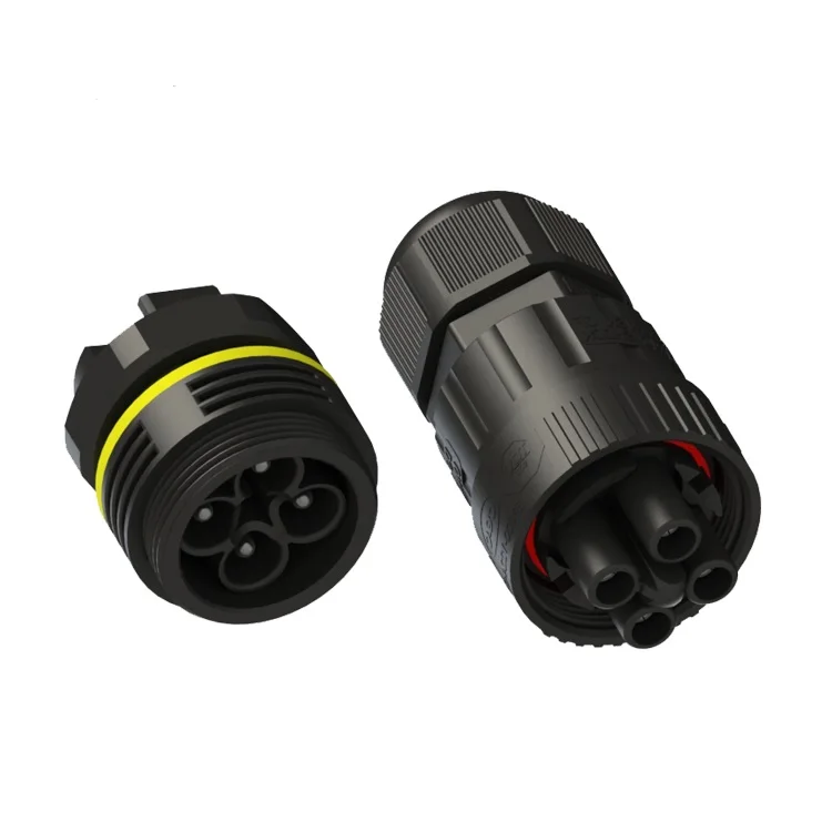 4 Pin Female IP68 waterproof 4 cores with Sealing connection of PA66 connectors