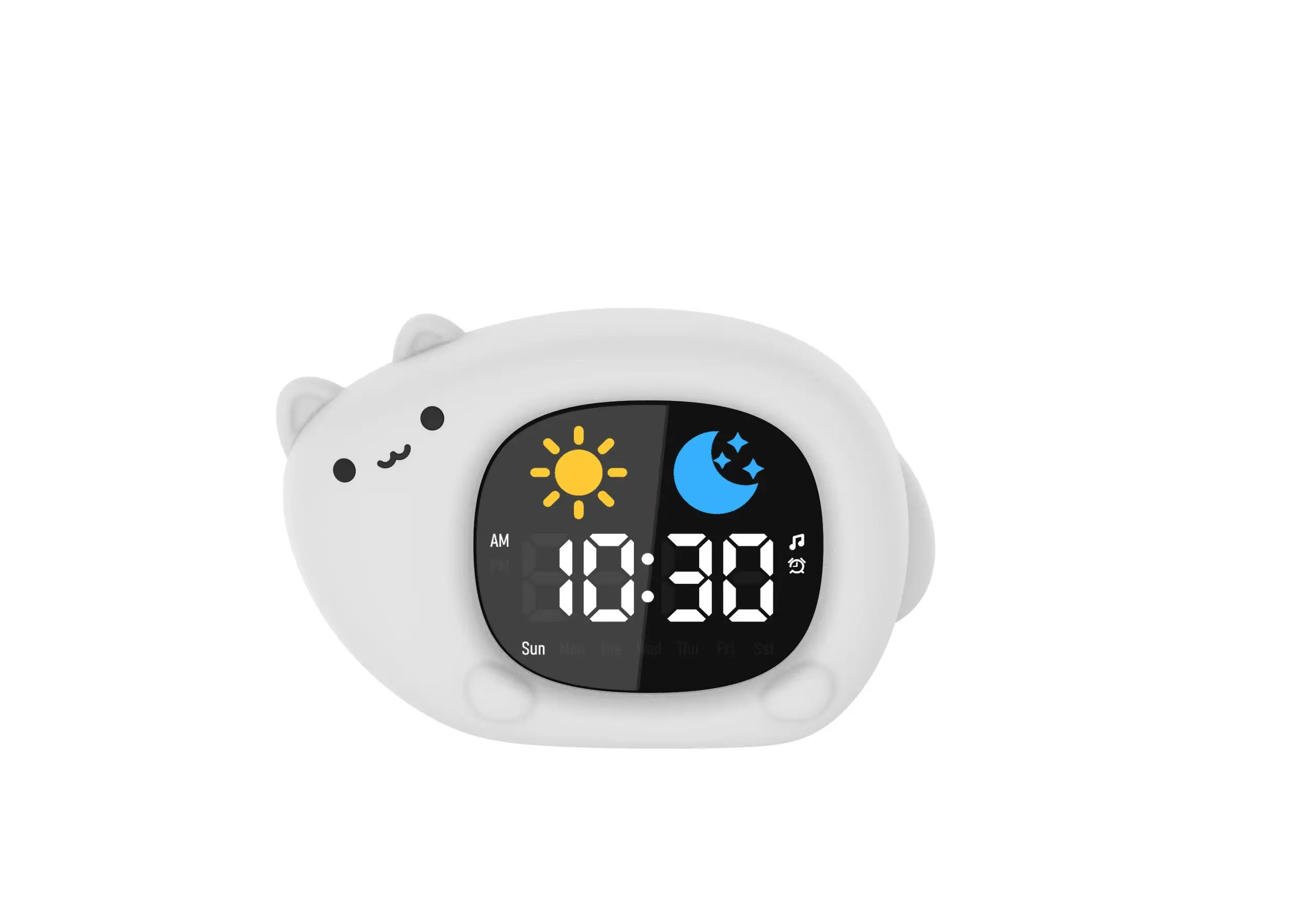 Custom Wake Up Light Sleep Trainer 7 Color Change Led Digital Lcd Alarm Clock Children with White Sounds Machine