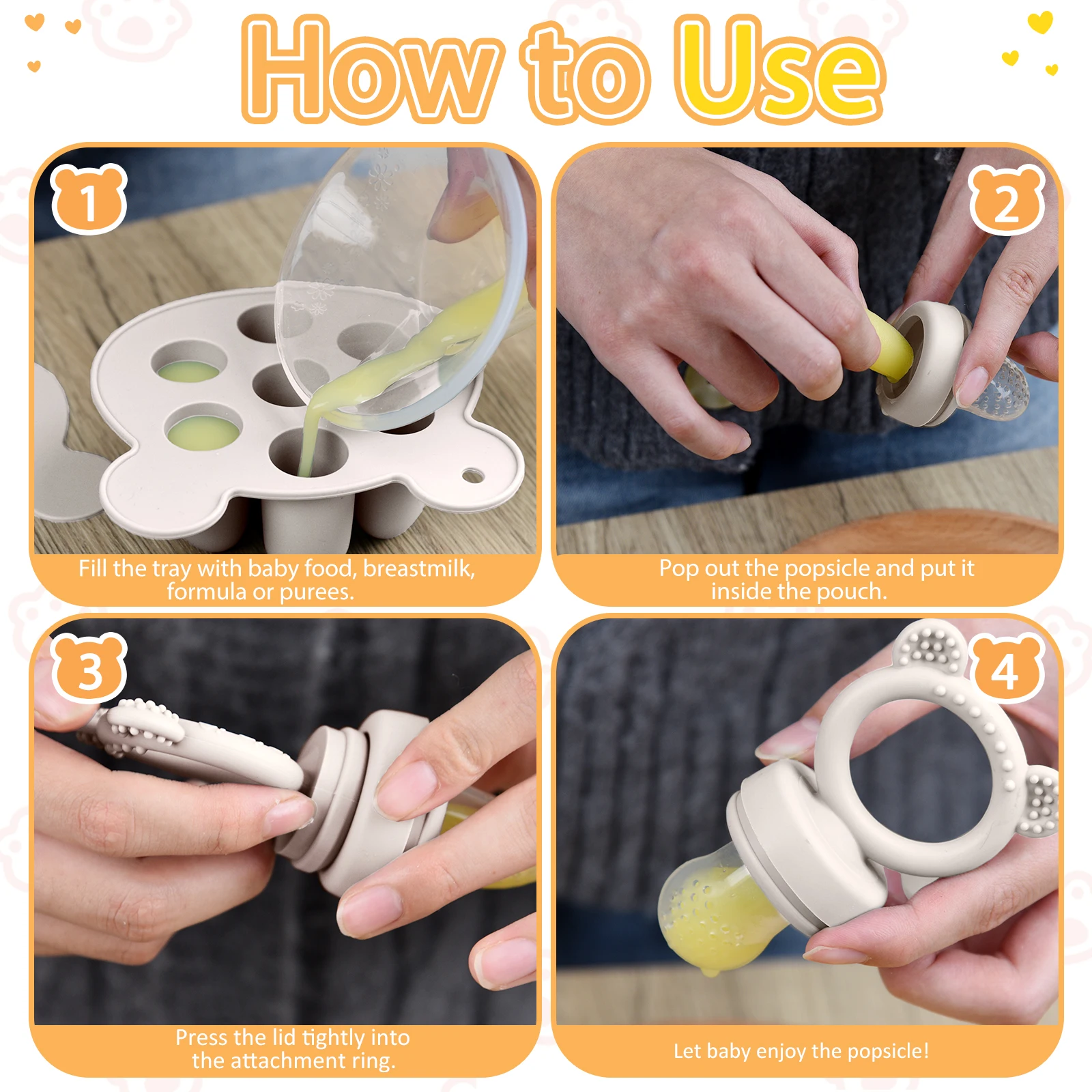 Silicon Baby Tteether 2024 Baby Fruit vegetable Feeder Pacifier Foodie Feeder Trending New Baby Bpa Free