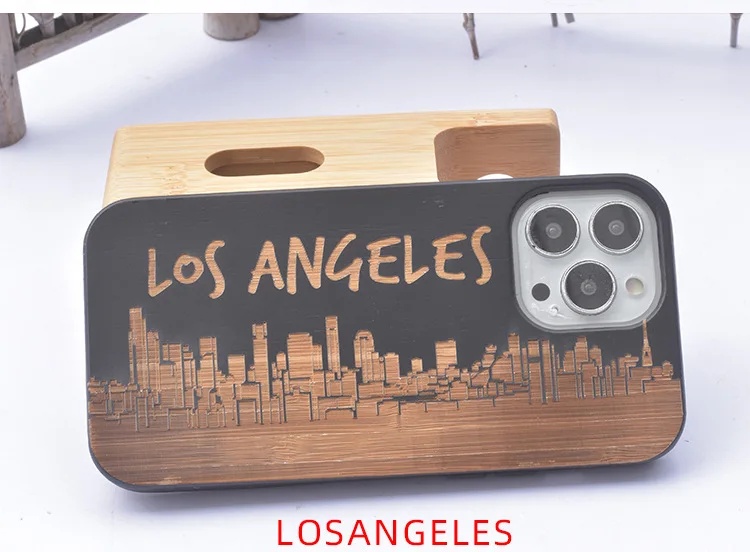 Manufacture Customize Black Ink Bamboo Sublimation Case for iPhone Full Cover Wood Phone Case for iPhone 13 12 11 Pro Max