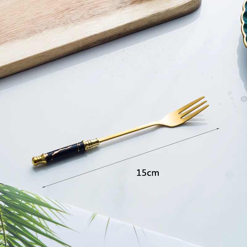 Посуда в скандинавском стиле посуда с керамической мраморной ручкой набор столовых приборов из нержавеющей стали вилка ножей и ложек