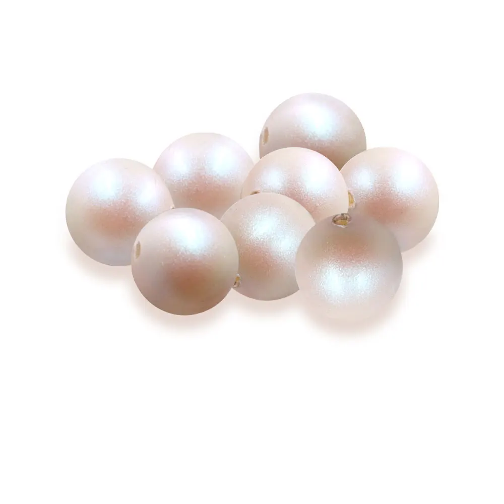 High Luster Iridescent Pearl Beads 5mm 6mm Magic Glass Beads Round Pearl For Jewelry Making