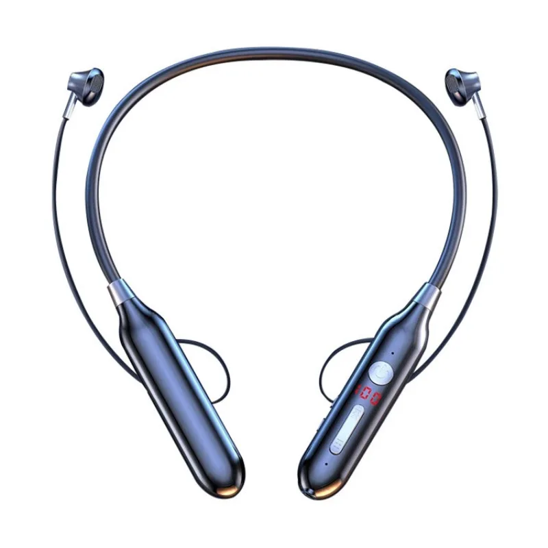 100 Hours Earphone TWS Bass In Ear Wireless headphone Magnetic Neckband Sports Running Earplug Noise Canceling Headset
