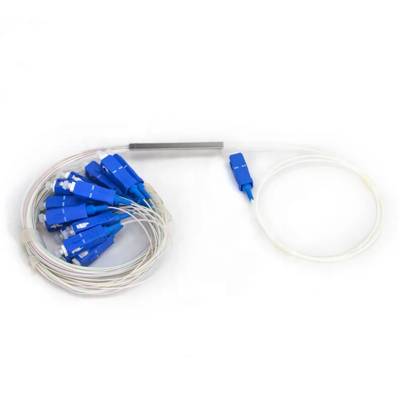 
1*2 1*4 1*8 1*16 1*32 1*64 1*128 fiber optic PLC splitter with SC/APC connectors 