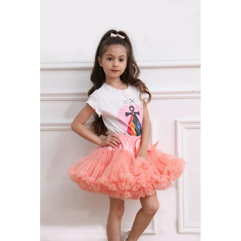 New Toddler Girls Lace Tutu Skirts Fluffy Children Ballet Skirts  Princess Tulle clothes