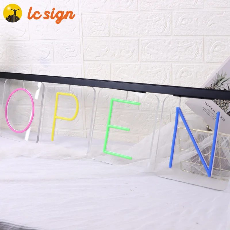LED Letter Lights Sign Sale Word Sign White Assembled Neon Letter Sign Alphabet Letters Track Installation Magnetic Counter