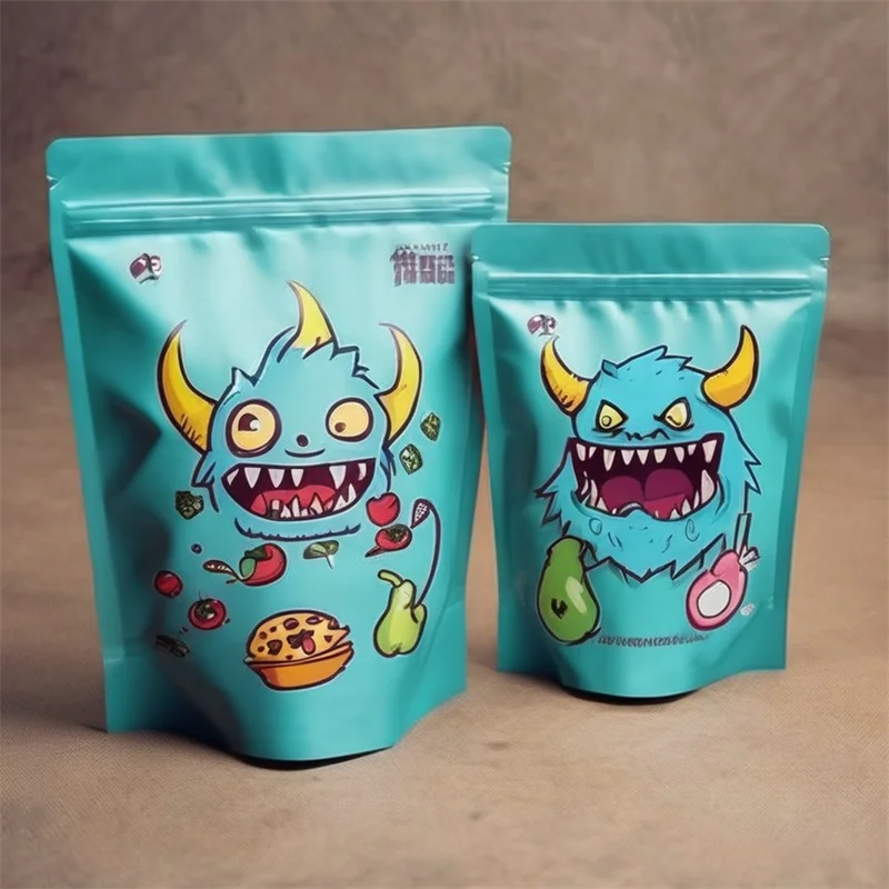 Smell Proof Plastic Zipper Custom Printed Mylar Bags Edible Packaging Stand up Pouch