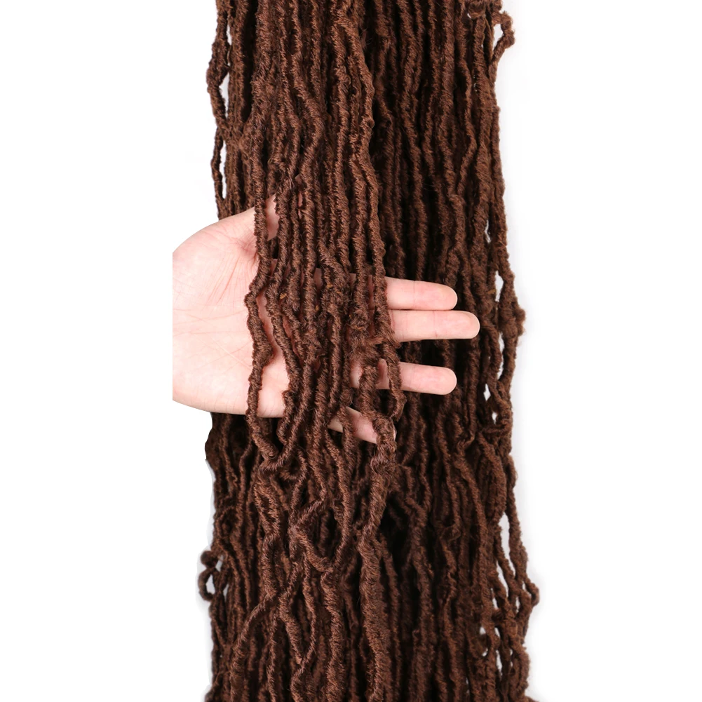 Extra Long Messy Boho Locs Soft Nu Crochet Hair Braids Faux Locs Black Synthetic Braiding Extensions