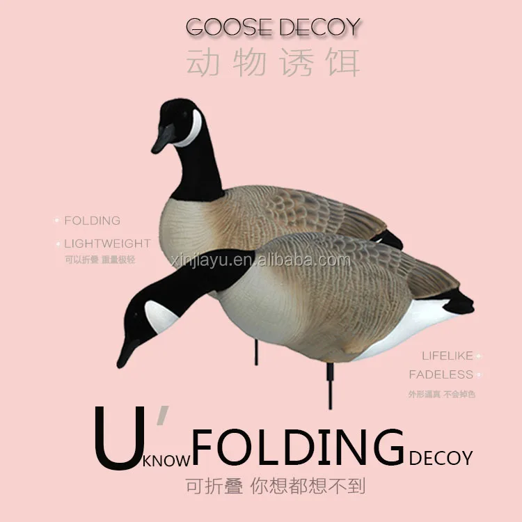 Collapsible full-body foam hunting goose decoy flocked canadai goose decoys OEM