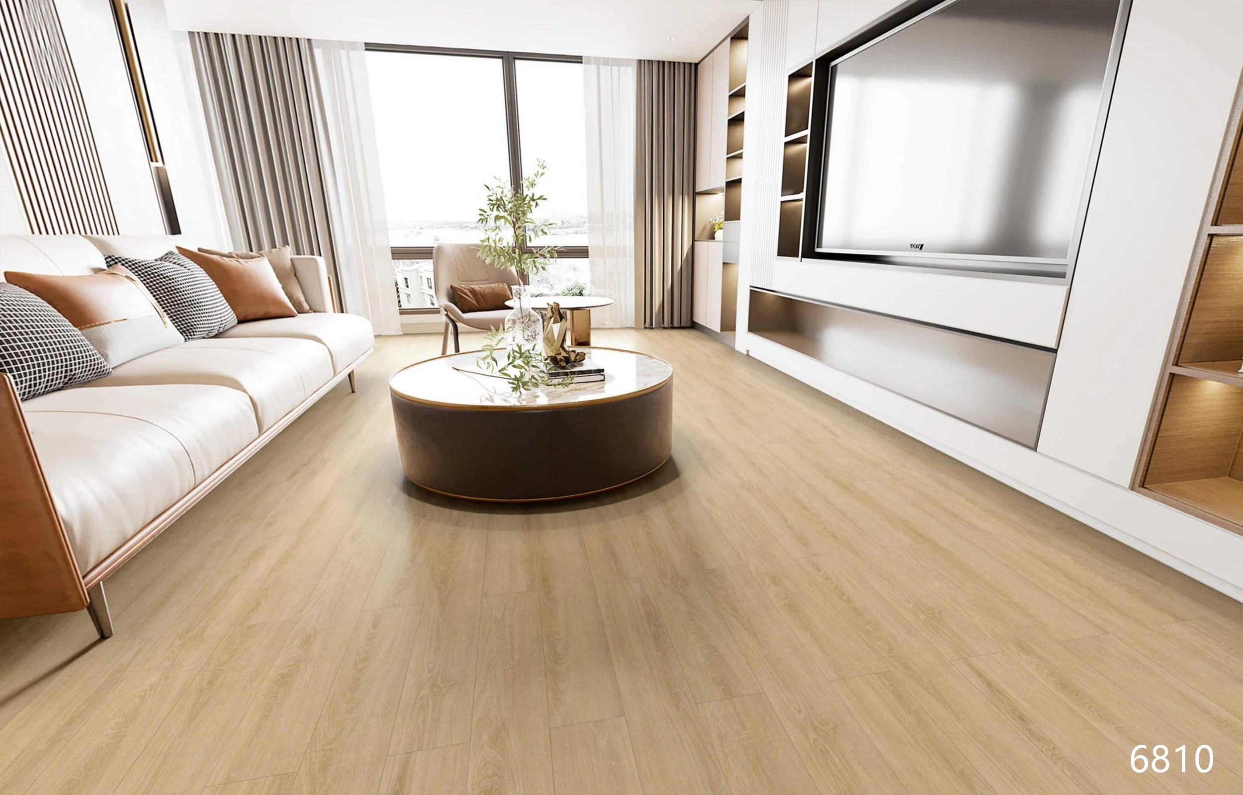 Водонепроницаемый ПВХ виниловый SPC 4 мм Click пол пластиковый