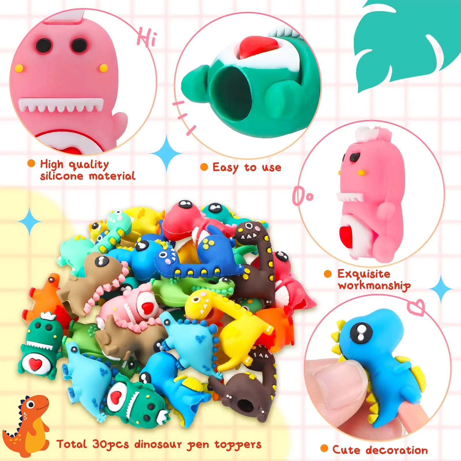 Топперы для карандашей из аниме, оптовая цена, изготовленные на заказ, пластиковые, ПВХ, резиновые, для детей, сувенир, 20 дней, персонажи ТВ и фильмов, индивидуальный дизайн/логотип