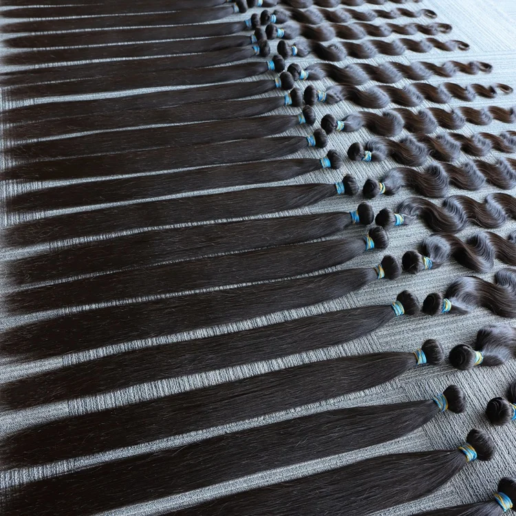 human hair extension Factory Price unprocessed remy human hair blue band hair bundles