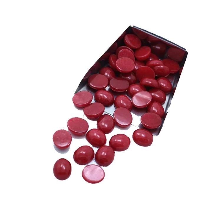 China manufacturer loose natural red jade oval cabochon stone red jade oval cabochon for ring