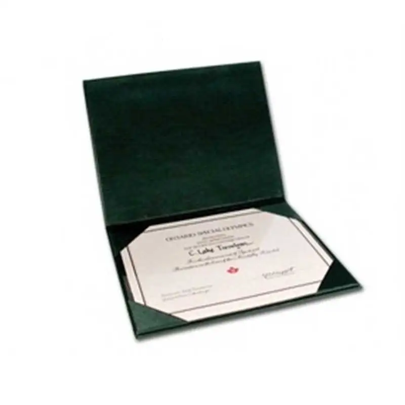 Wholesale Custom PU portfolio Leather Folder A5 A4 Graduation Diploma Degree Certificate Cover  certificate scroll holder