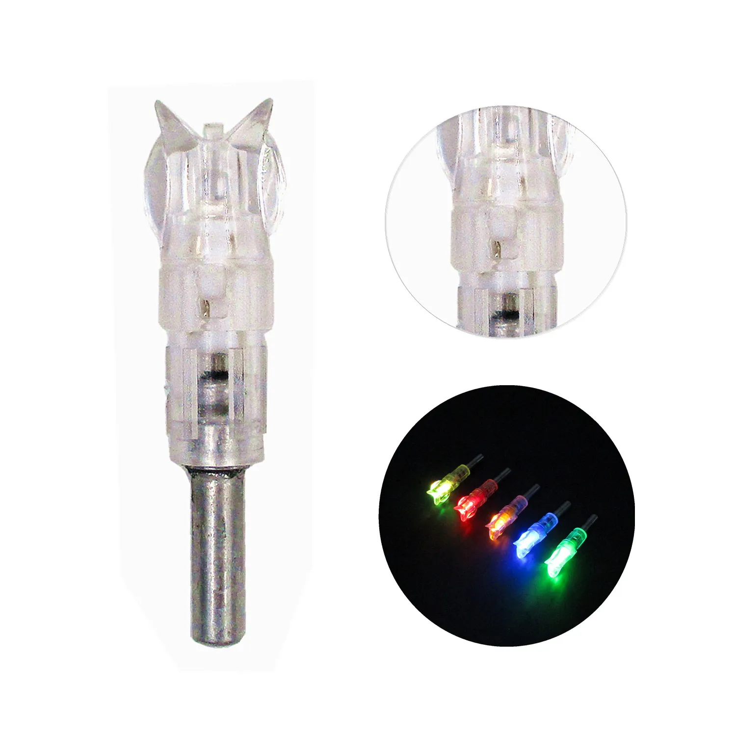Archery Arrow Led Lighted Nock For Crossbow Outdoor Hunting Arrow 7.6 mm Archery Lighted Tails
